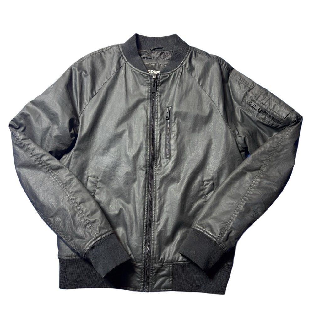 Express Men's Black Bomber Jacket - Size S - Excellent Condition